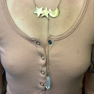 Free People Astrology/Celestial/Crystal Necklace